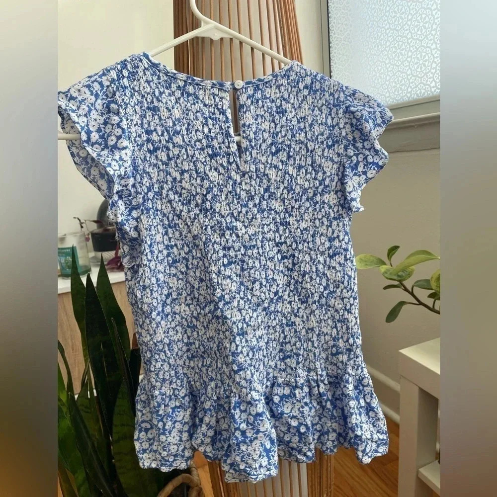 Lost & wander / shortsleeve shirt / blue and white / size small - Picture 2 of 5
